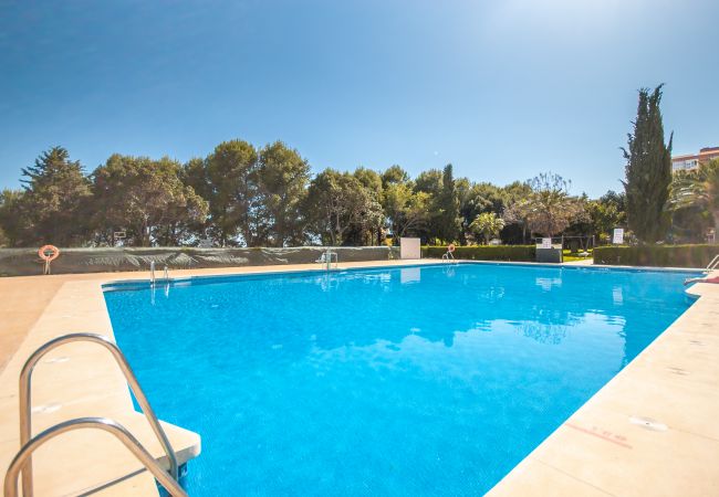 Piscina comunitaria de este apartamento en Benalmádena