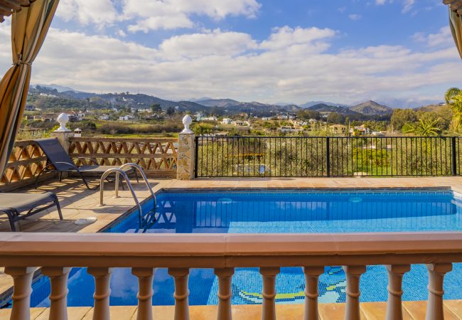 Private pool of this Finca in Coín