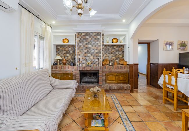 Dining room of this Finca in Coín