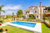 Pool and general view of the family accommodation in Malaga