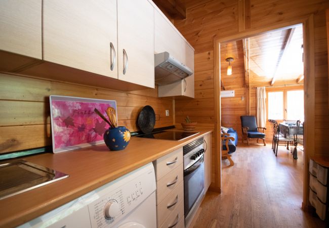 Kitchen of this wooden house in Alhaurín el Grande