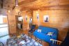 Living room of this wooden house in Alhaurín el Grande