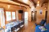 Living room of this wooden house in Alhaurín el Grande