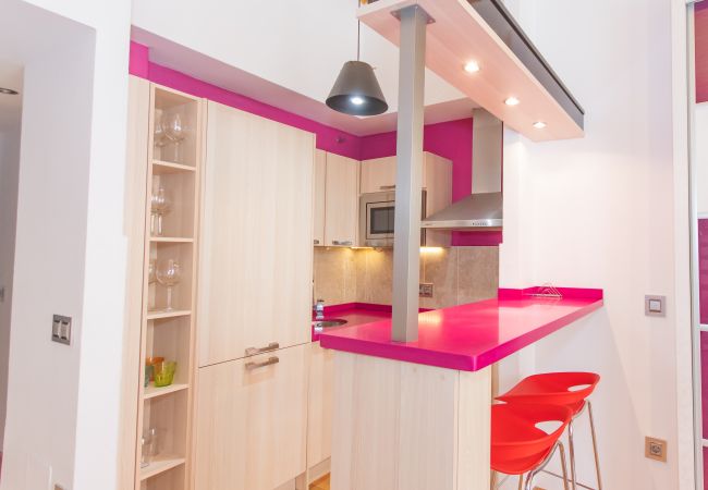 Kitchen of this apartment in the center of Malaga