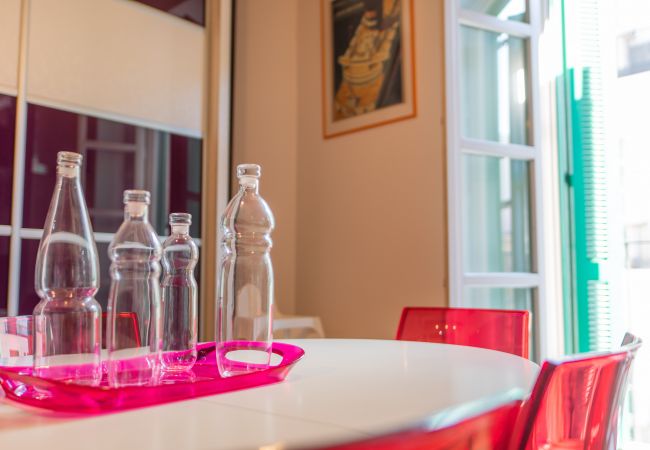 Living room of this apartment in the center of Malaga