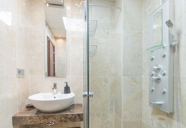 Bathroom of this apartment in the center of Malaga