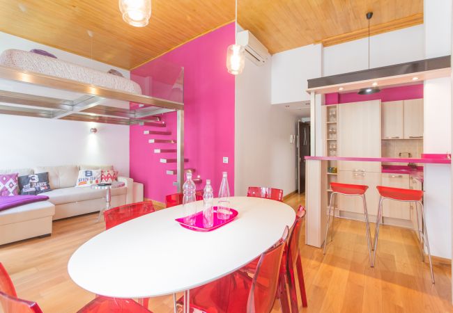 Living room of this apartment in the center of Malaga